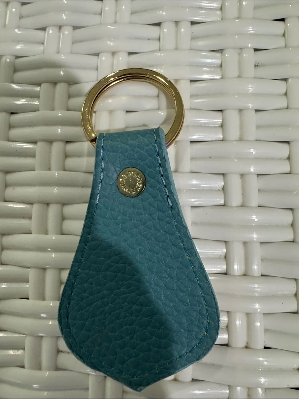 Vintage Dooney & Bourke blue all weather duck logo key fob/chain/bag charm NWOT